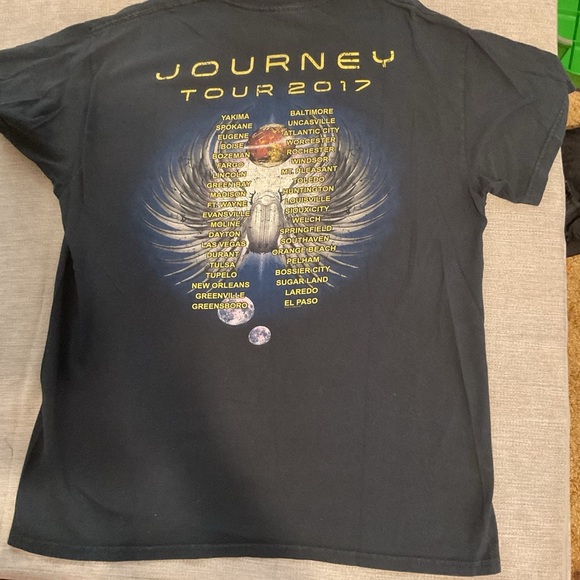 Journey 2017 Tour Black Band Tee‎ Medium - Picture 1 of 4